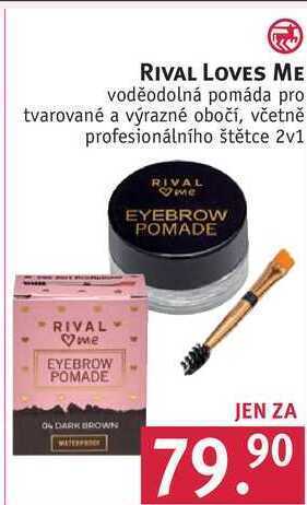 Rival loves me voděodolná pomáda pro tvarované a výrazné obočí