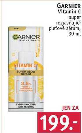 Rossmann Garnier vitamin c super rozjasňující pleťové sérum, 30 ml nabídka