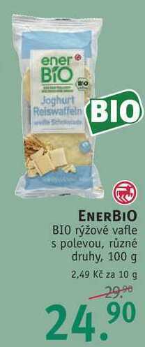 Rossmann Enerbio bio rýžové vafle s polevou, 100 g nabídka