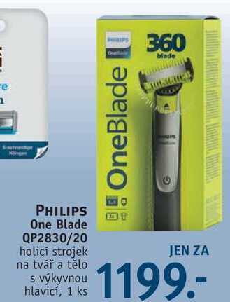 Rossmann Philips one blade qp2830/20 holicí strojek na tvář a tělo nabídka