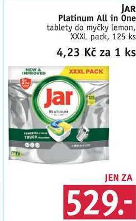 Rossmann Jar platinum all in one tablety do myčky, 125 ks nabídka