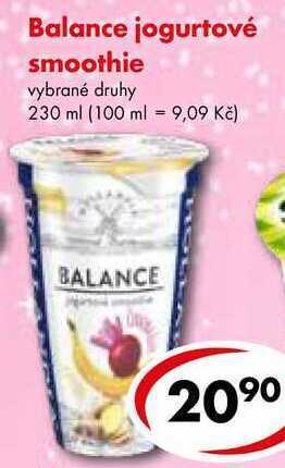 CBA Balance jogurtové smoothie, 230 ml nabídka