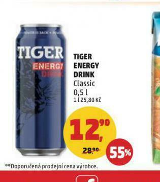 Penny Market Tiger energy drink nabídka