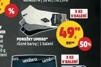 Penny Market Ponožky umbro nabídka