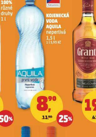 Penny Market Aquila kojenecká voda nabídka