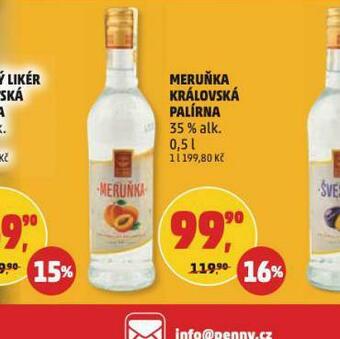Meruňka královská palírna