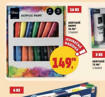 Penny Market Akrylové barvy nabídka