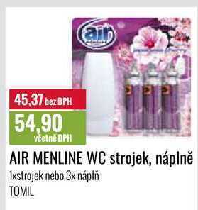 Ratio Air menline wc strojek, náplně 1xstrojek nebo 3x náplň nabídka