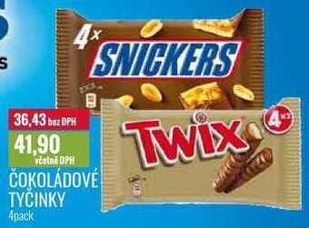 Ratio Čokoládové tyčinky 4pack nabídka