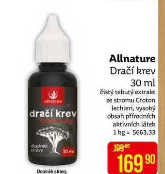 Teta Allnature dračí krev 30 ml nabídka