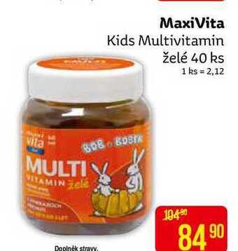 Teta Maxivita kids multivitamin želé 40 ks nabídka