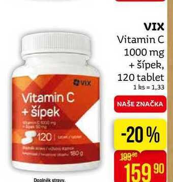 Teta Vix vitamin c 1000 mg + šípek, 120 tablet nabídka