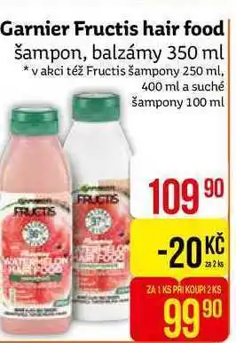 Teta Garnier fructis hair food šampon, balzámy 350 ml nabídka