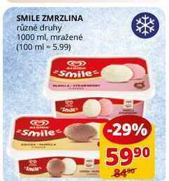 Flop Smile zmrzlina různé druhy 1000 ml nabídka