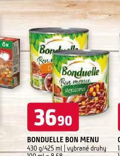 Terno Bonduelle bon menu nabídka