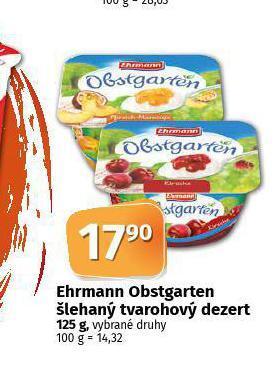 Coop Ehrmann obstgarten šlehaný tvarohový dezert nabídka