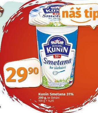 Coop Kunín smetana nabídka