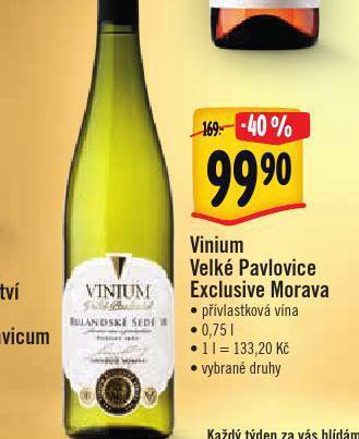 Albert Vinium velké pavlovice exclusive morava nabídka