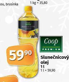 Coop Slunečnicový olej nabídka