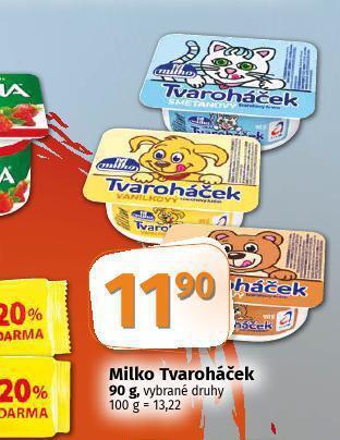 Coop Milko tvaroháček nabídka