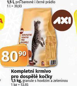 Coop Axi kompletní krmivo pro dospělé kočky nabídka