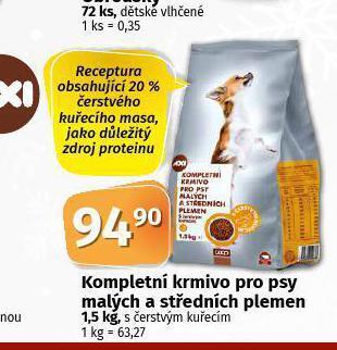 Coop Axi kompletní krmivo pro psy malých a středních plemen nabídka