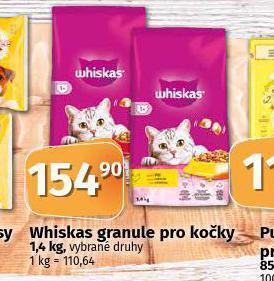 Coop Whiskas granule pro kočky nabídka