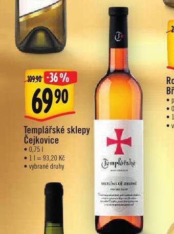 Albert Templářské sklepy čejkovice nabídka