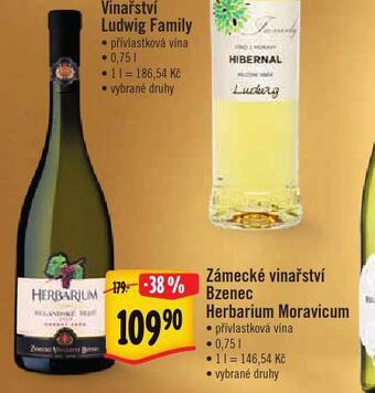 Albert Zámecké vinařství bzenec herbarium moravicum nabídka