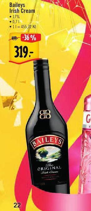 Albert Baileys irish cream nabídka
