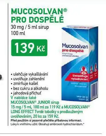 Alphega Lékárna Mucosolvan pro dospělé nabídka
