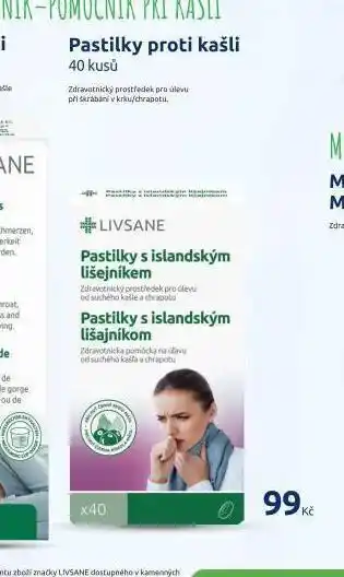 Benu Livsane pastilky proti kašli nabídka