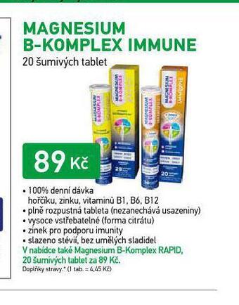Alphega Lékárna Magnesium b-komplex immune nabídka