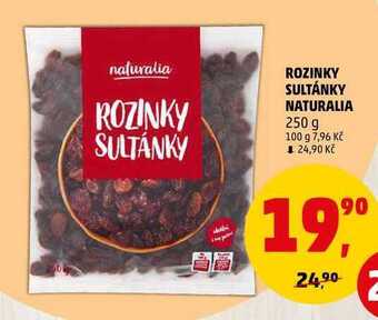 Penny Market Rozinky sultánky naturalia, 250 g nabídka