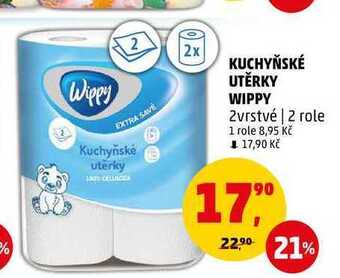 Penny Market Kuchyňské utěrky wippy, 2 role nabídka