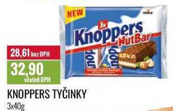 Ratio Knoppers tyčinky 3x40g nabídka