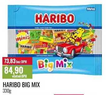 Ratio Haribo big mix 330g nabídka