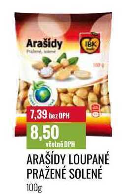 Ratio Arašídy loupané pražené solené 100g nabídka