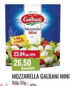 Ratio Mozzarella galbani mini 150g+30g nabídka