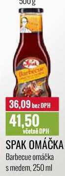 Spak omáčka barbecue omáčka s medem, 250 ml
