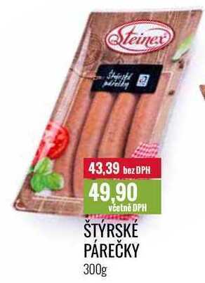 Ratio Štýrské párečky 300g nabídka