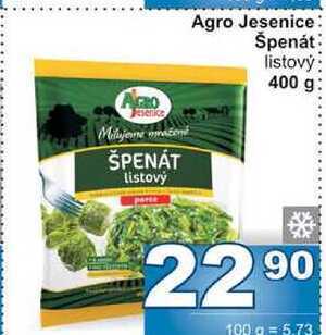 Jip Agro jesenice špenát listový 400 g nabídka