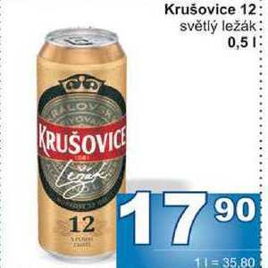 Jip Krušovice 12 světlý ležák 0,5l nabídka