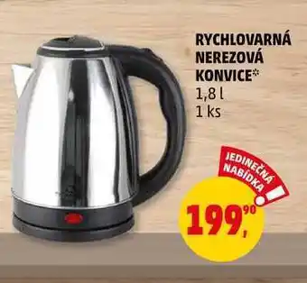 Penny Market Rychlovarná nerezová konvice, 1 ks nabídka