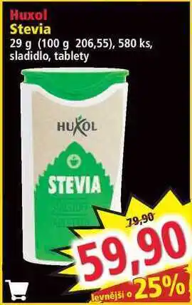 Norma Huxol stevia 29 g nabídka