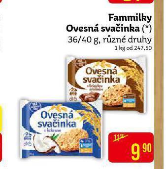 Teta Fammilky ovesná svačinka nabídka