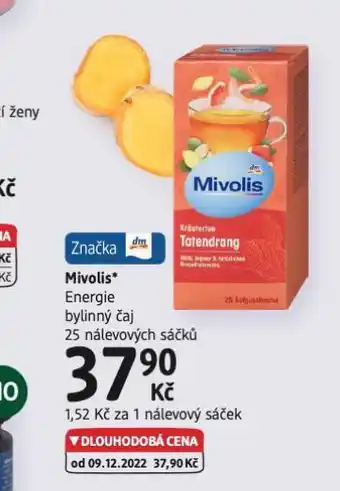 dm drogerie Mivolis bylinný čaj nabídka