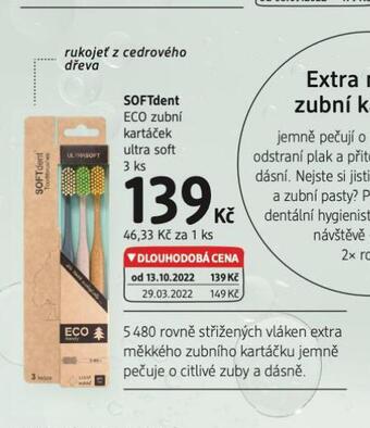 dm drogerie Softdent zubní kartáček nabídka