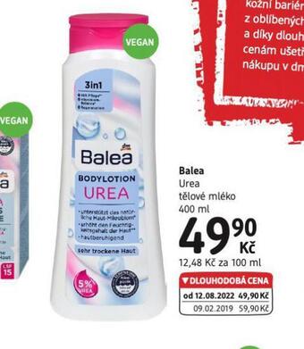 dm drogerie Balea tělové mléko nabídka