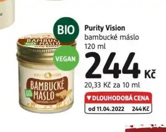 dm drogerie Purity vision bambucké máslo nabídka